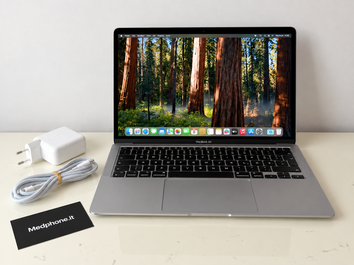 MacBook Air M1 (Late 2020) [13,3", Retina, Apple M1, 8GB RAM, 256GB SSD, Apple 7 Core, macOS] Grigio