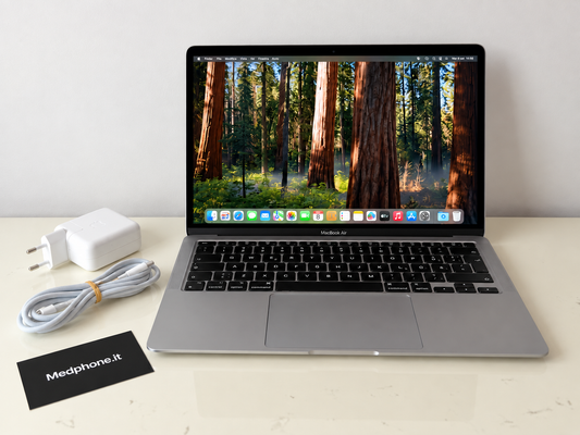 MacBook Air M1 (Late 2020) [13,3", Retina, Apple M1, 8GB RAM, 256GB SSD, Apple 7 Core, macOS] Grigio