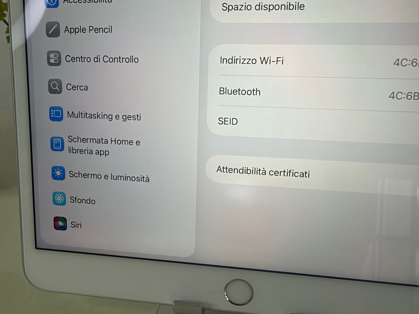 iPad Air 3 (2019) 10.5” 64GB WI-FI Argento