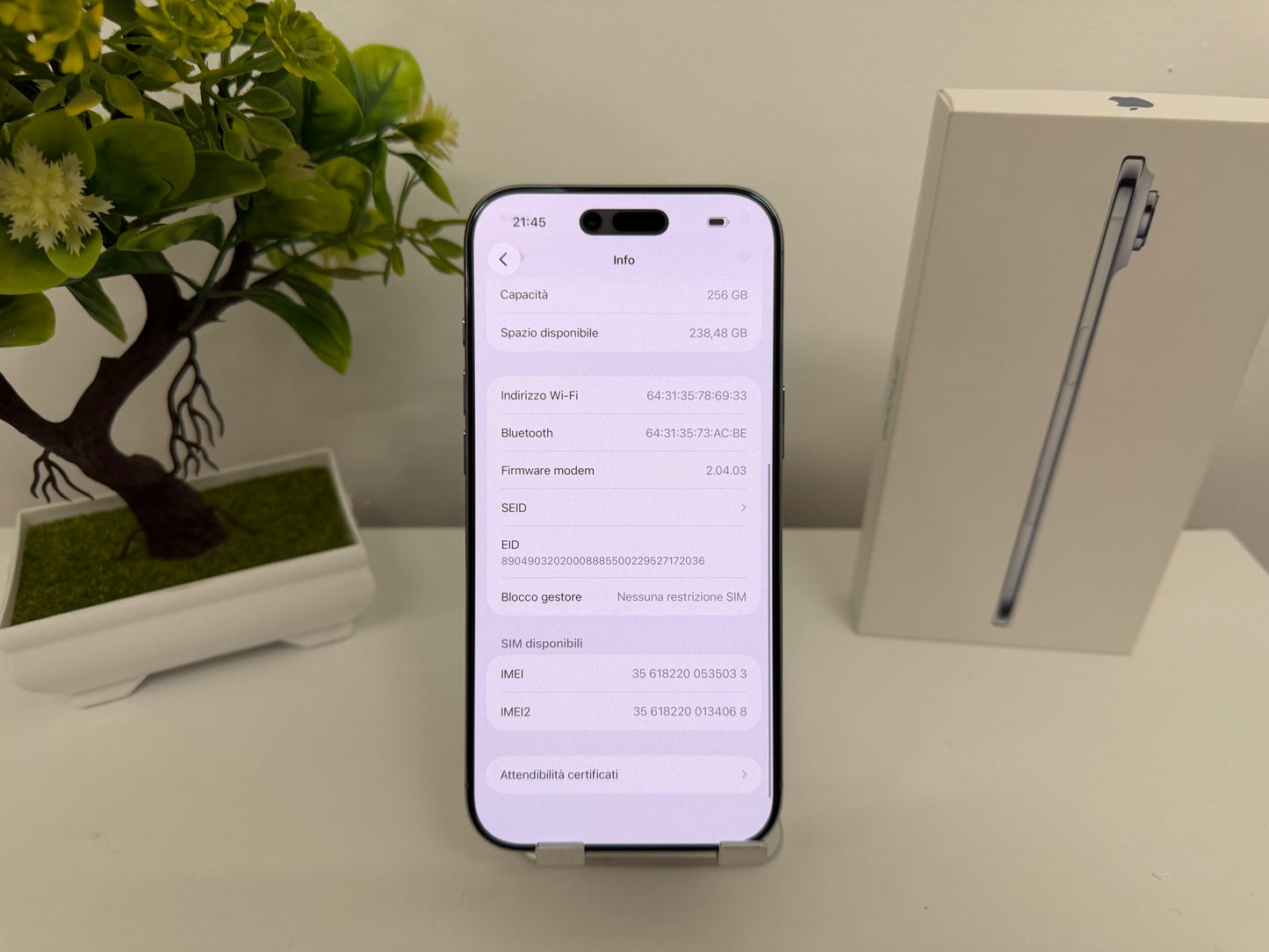 iPhone 17 Air 256GB (Dual e-Sim) Celeste
