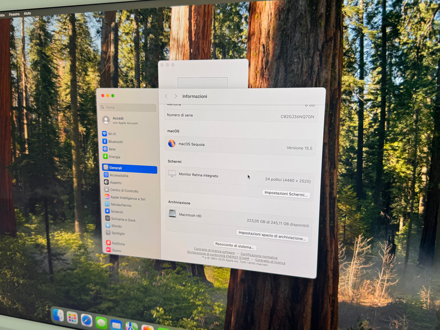iMac (Mid 2021) [24", Apple M1 8 Core CPU, 8GB RAM, 256GB SSD, Apple 7 Core, macOS] Argento
