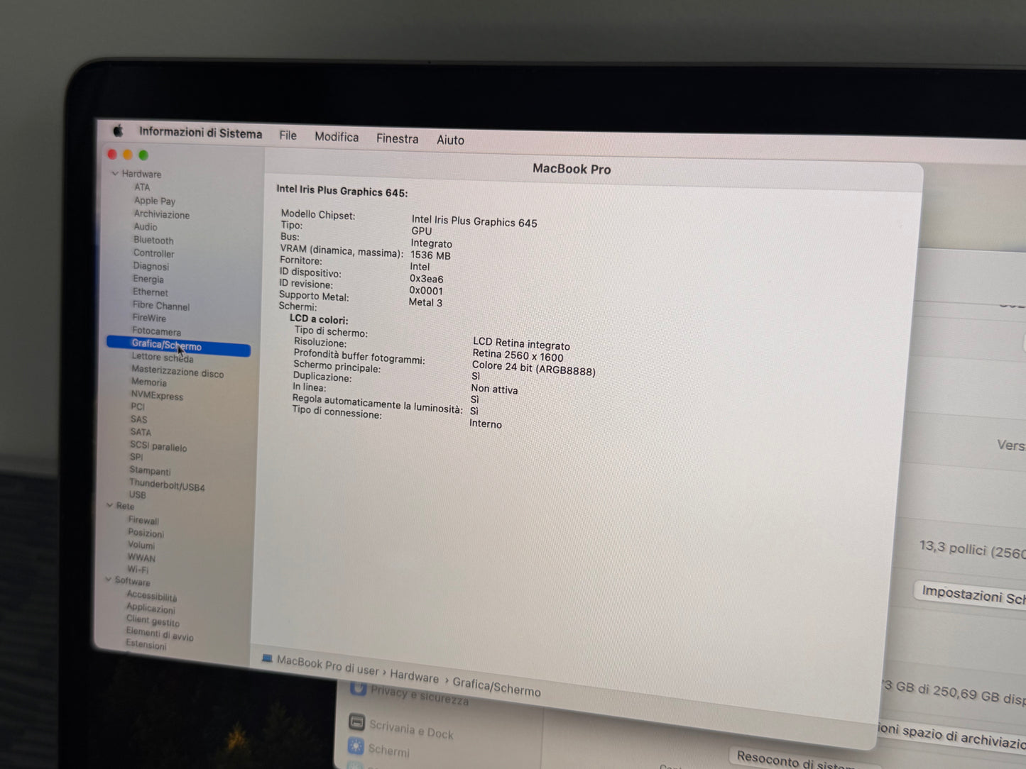 MacBook Pro (2020) [13,3", Touch Bar, Intel Core i5 1,4GHz, 8GB RAM, 256GB SSD, Intel Iris Plus Graphics645, macOS] argento