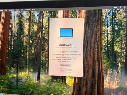 MacBook Pro (2018) [13,3", Touch Bar, Intel Core i5 2,3GHz, 8GB RAM, 512GB SSD, Intel Iris Plus Graphics 655, macOS] Grigio