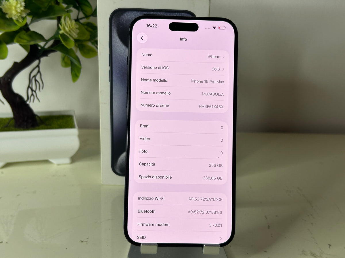 iPhone 15 Pro Max 256GB Blu 5G