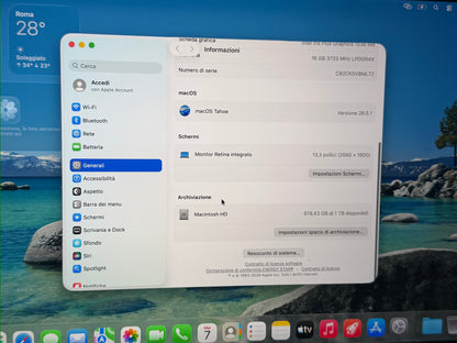 MacBook Pro (2020) [13,3", Touch Bar, Intel Core i5 2,0GHz, 16GB RAM, 1TB SSD, Intel Iris Plus Graphics, macOS] grigio