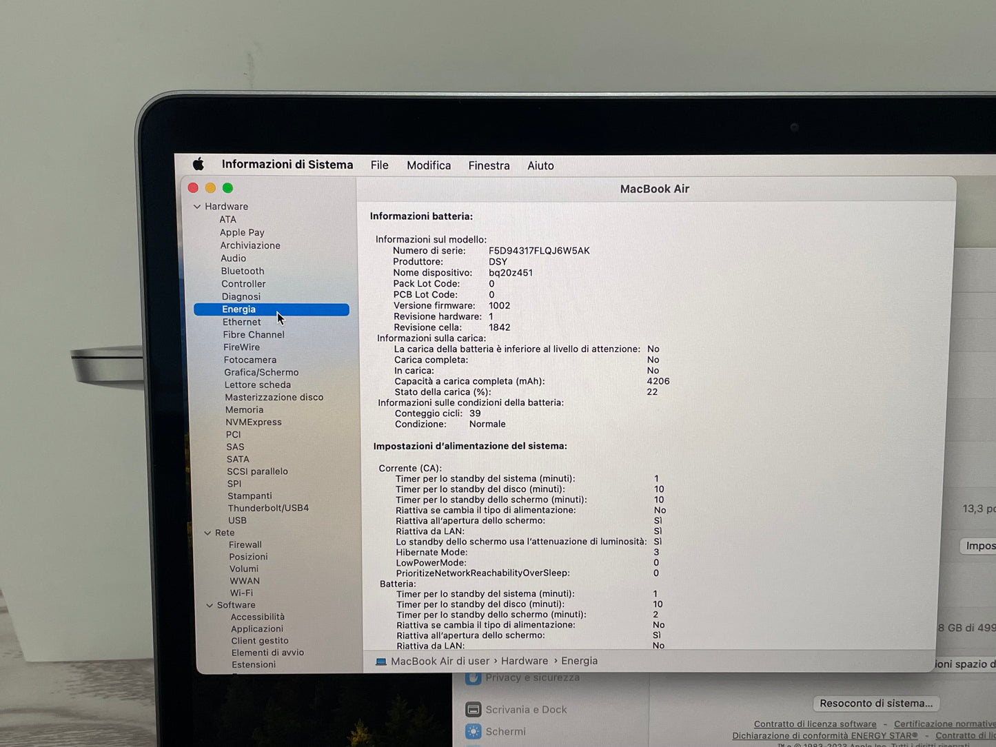 MacBook Air (Mid 2019) [13,3", Retina, Intel Core i5 1,6GHz, 8GB RAM, 512GB SSD, Intel UHD Graphics 617, macOS] grigio
