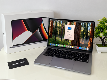 MacBook Pro (2021) [14,2", Apple M1 Pro 10 Core, 16GB RAM, 1TB SSD, Apple 16 Core, macOS] grigio