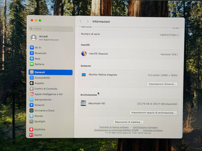MacBook Air M1 (Late 2020) [13,3", Retina, Apple M1, 8GB RAM, 256GB SSD, Apple 7 Core, macOS] Grigio