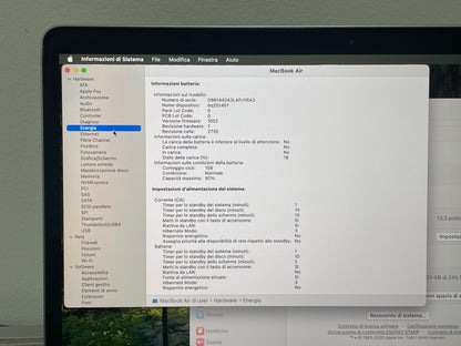 MacBook Air M1 (Late 2020) [13,3", Retina, Apple M1, 8GB RAM, 256GB SSD, Apple 7 Core, macOS] grigio