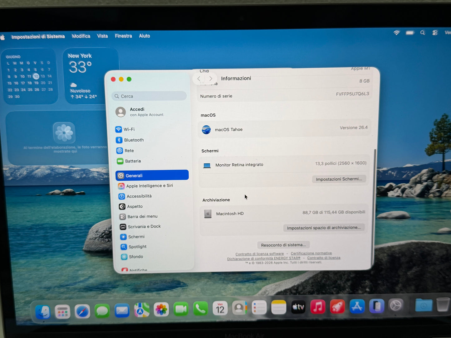 MacBook Air M1 (Late 2020) [13,3", Retina, Apple M1, 8GB RAM, 128GB SSD, Apple 7 Core, macOS] Grigio