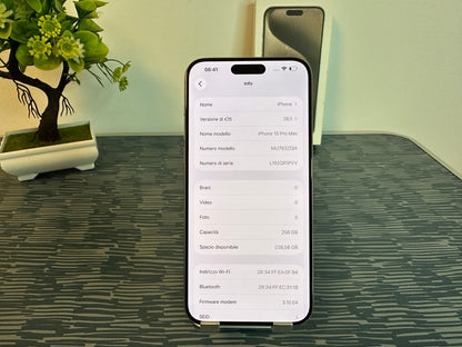 iPhone 15 Pro Max 256GB Titanio Bianco