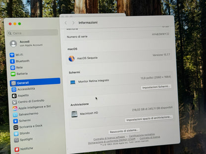 MacBook Air (2025) [13,6'', M4 8-Core, 16GB RAM, 256GB SSD, 8-Core GPU, macOS] argento