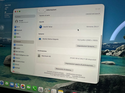 MacBook Air M1 (Late 2020) [13,3", Retina, Apple M1, 16GB RAM, 256GB SSD, Apple 7 Core, macOS] Grigio