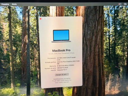 MacBook Pro (2018) [13,3", Touch Bar, Intel Core i5 2,3GHz, 8GB RAM, 256GB SSD, Intel Iris Plus Graphics 655, macOS] Grigio