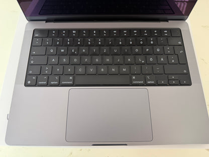 MacBook Pro (2021) [14,2", Apple M1 Pro 10 Core, 16GB RAM, 1TB SSD, Apple 16 Core, macOS] grigio