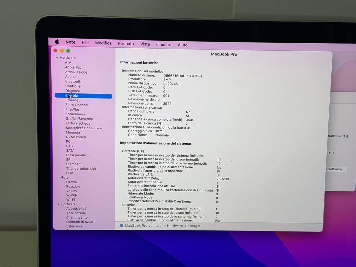MacBook Pro (Late 2016) [13,3", Intel Core i5 2,9GHz, 8GB RAM, 256GB SSD, Intel Iris Graphics 540, macOS] argento