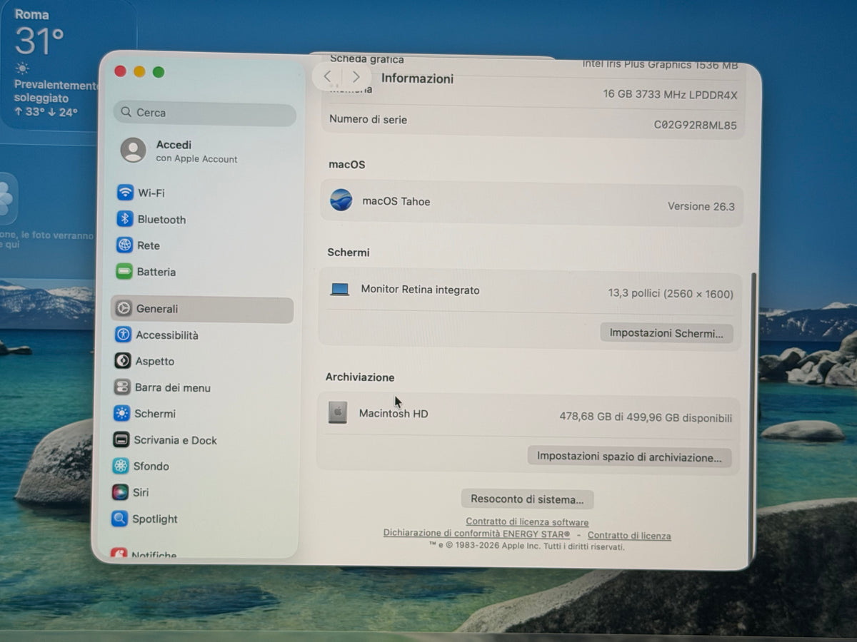 MacBook Pro (2020) [13,3", Touch Bar, Intel Core i7 2,3GHz, 16GB RAM, 512GB SSD, Intel Iris Plus Graphics, macOS] Grigio
