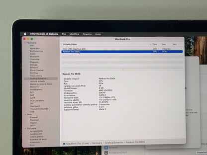 MacBook Pro (2019) [15,4", Touch Bar, Intel Core i9 2,3GHz, 16GB RAM, 512GB SSD, Intel UHD Graphics 630, Mac OS X] Grigio