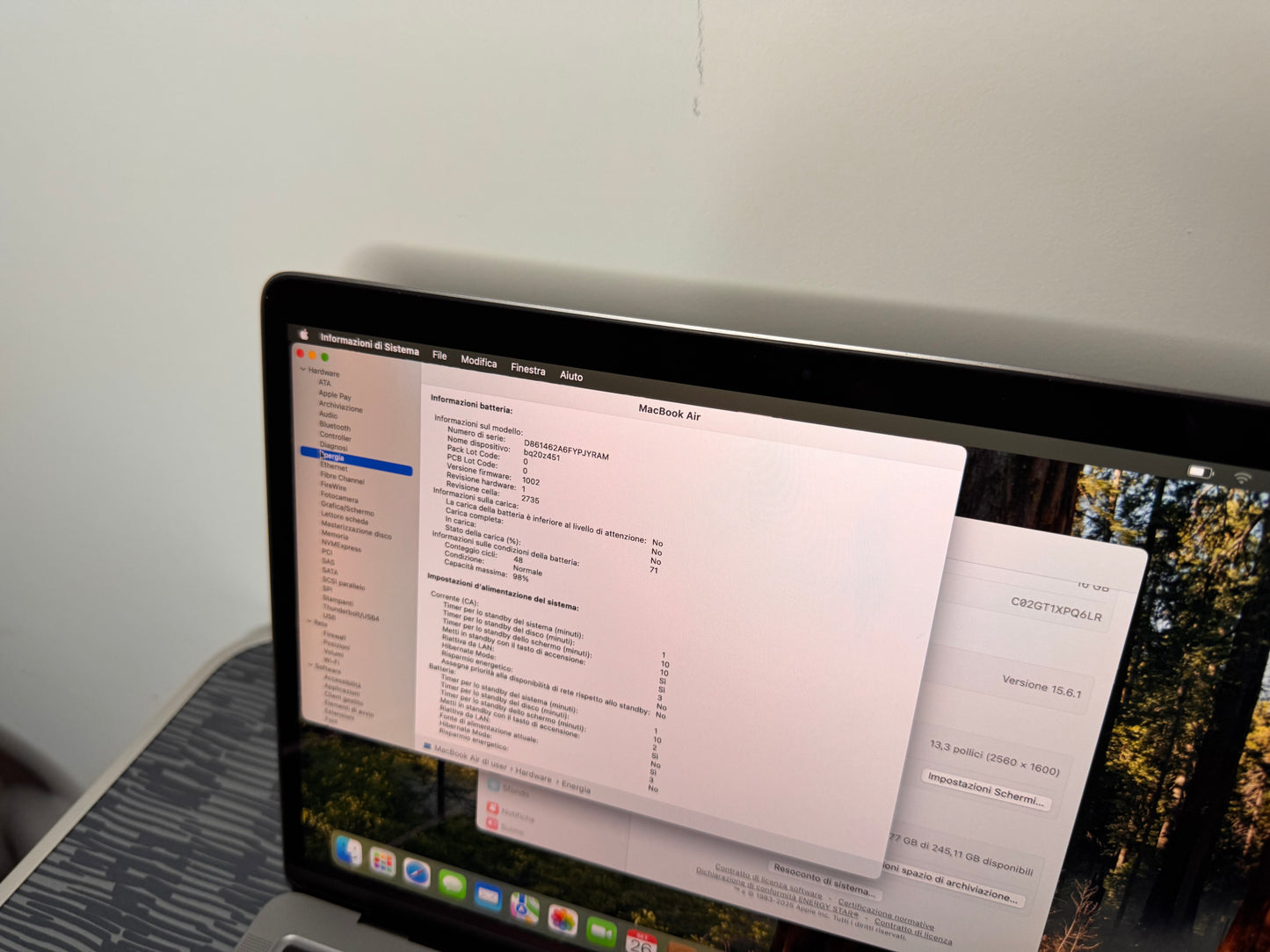 MacBook Air M1 (Late 2020) [13,3", Retina, Apple M1, 16GB RAM, 256GB SSD, Apple 7 Core, macOS] Argento
