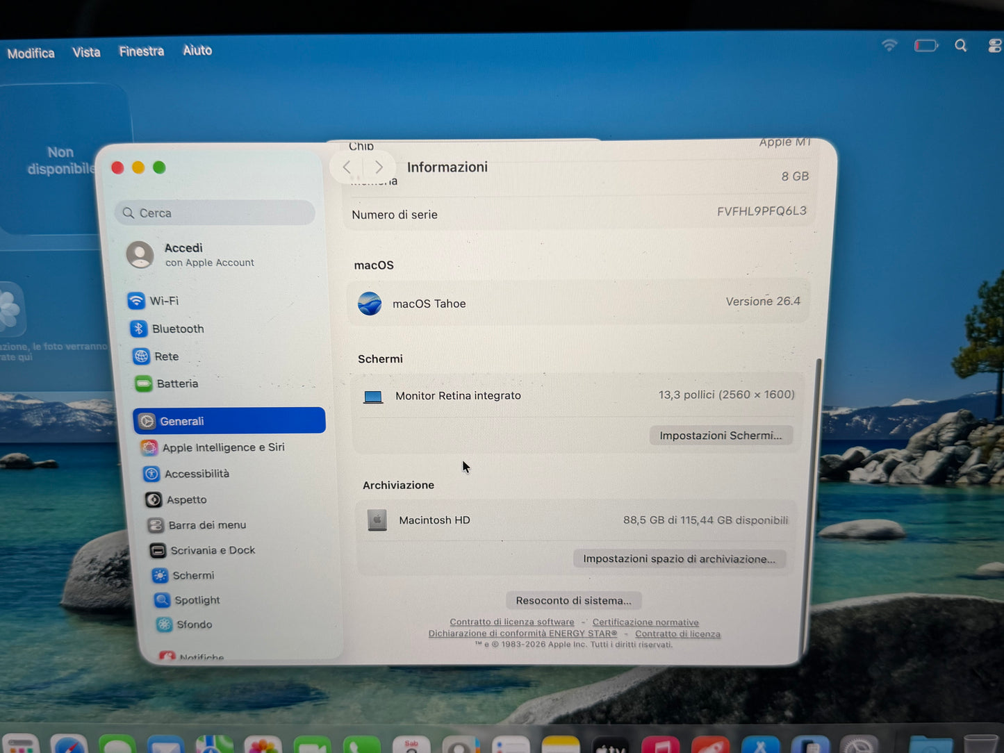 MacBook Air M1 (Late 2020) [13,3", Retina, Apple M1, 8GB RAM, 128GB SSD, Apple 7 Core, macOS] Grigio