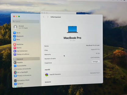 MacBook Pro (2021) [14,2", Apple M1 Pro 8 Core, 16GB RAM, 512GB SSD, Apple 14 Core, macOS] grigio