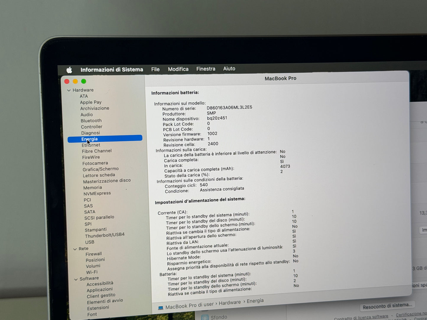 MacBook Pro (2020) [13,3", Touch Bar, Intel Core i5 1,4GHz, 8GB RAM, 512GB SSD, Intel Iris Plus Graphics 645, macOS] argento