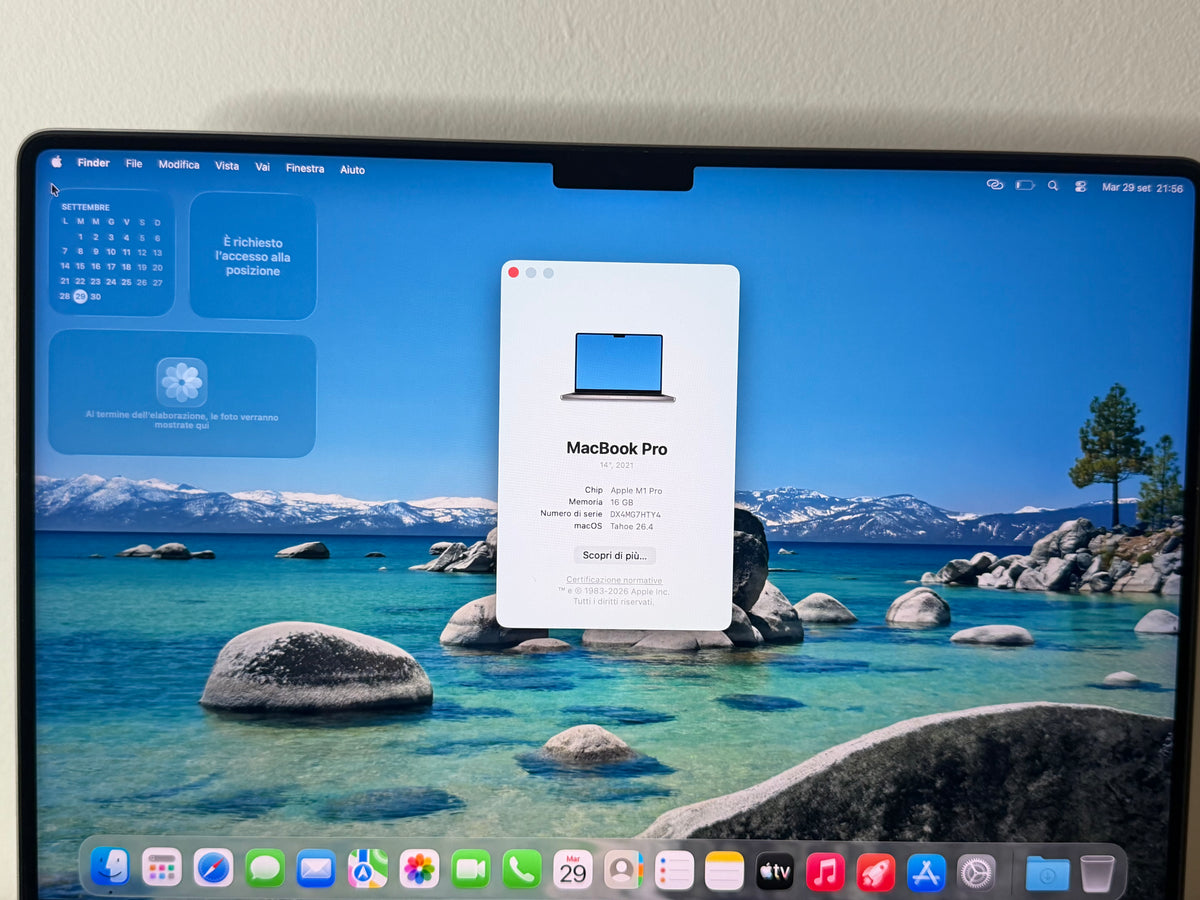 MacBook Pro (2021) [14,2", Apple M1 Pro 8 Core, 16GB RAM, 512GB SSD, Apple 14 Core, macOS] grigio