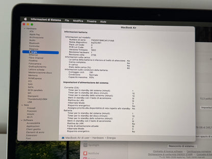 MacBook Air M1 (2020) [13,3", Retina, Apple M1, 16GB RAM, 256GB SSD, Apple 7 Core, macOS] argento