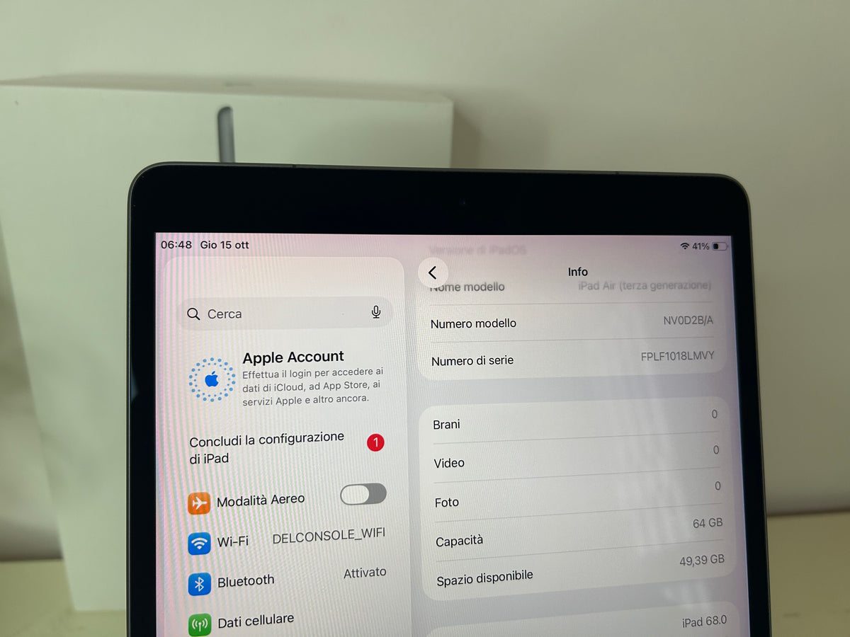 iPad Air 3 (2019) 10.5” 64GB WIFI + 4G - Grigio