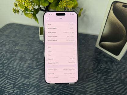 iPhone 15 PR0 Max 512GB Titanio (5G)