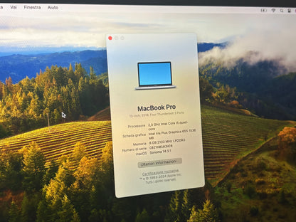 MacBook Pro (Mid 2018) [13,3", Touch Bar, Intel Core i5 2,3GHz, 8GB RAM, 256GB SSD, Intel Iris Plus Graphics 655, macOS] Grigio