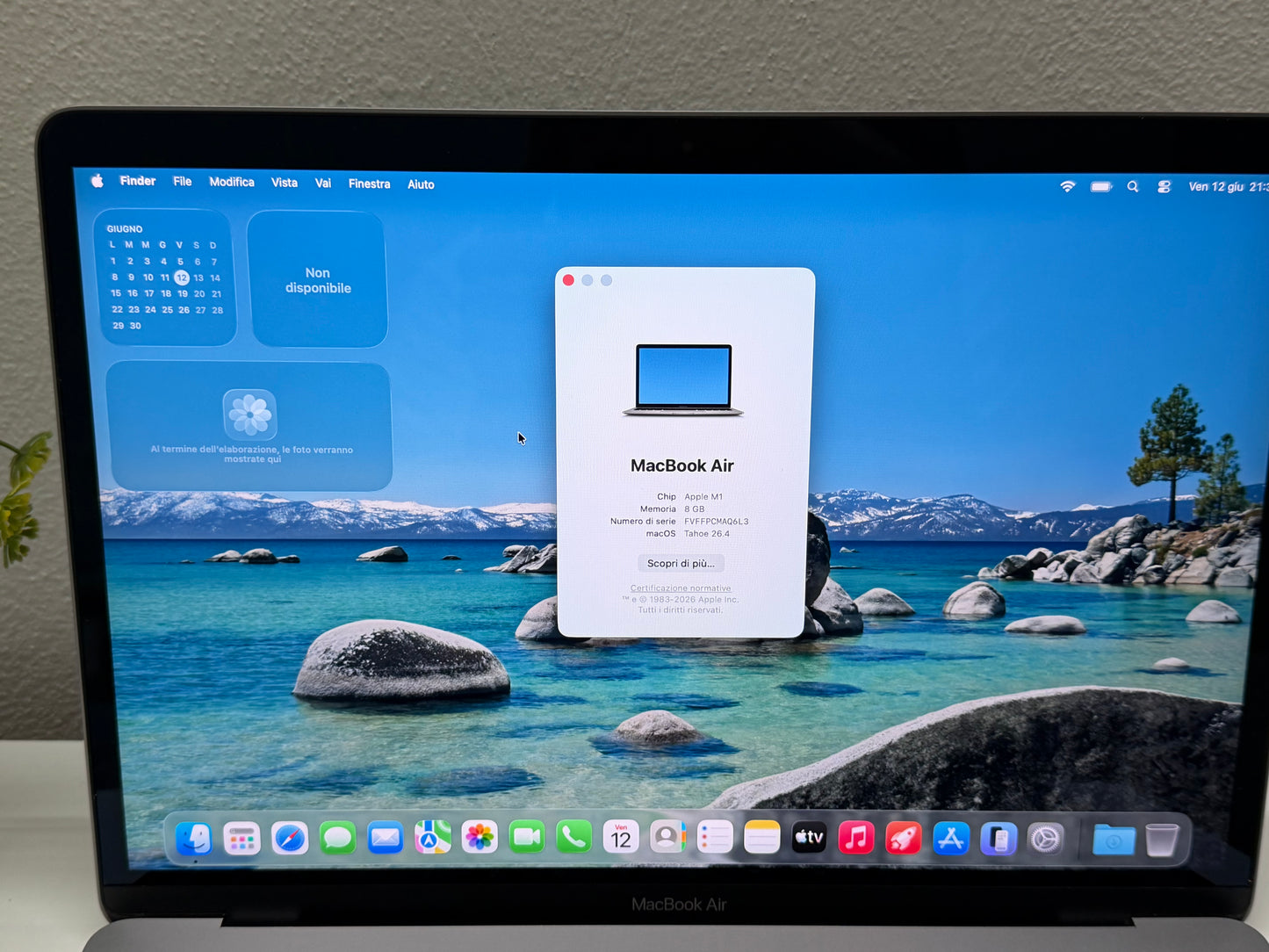 MacBook Air M1 (Late 2020) [13,3", Retina, Apple M1, 8GB RAM, 128GB SSD, Apple 7 Core, macOS] Grigio