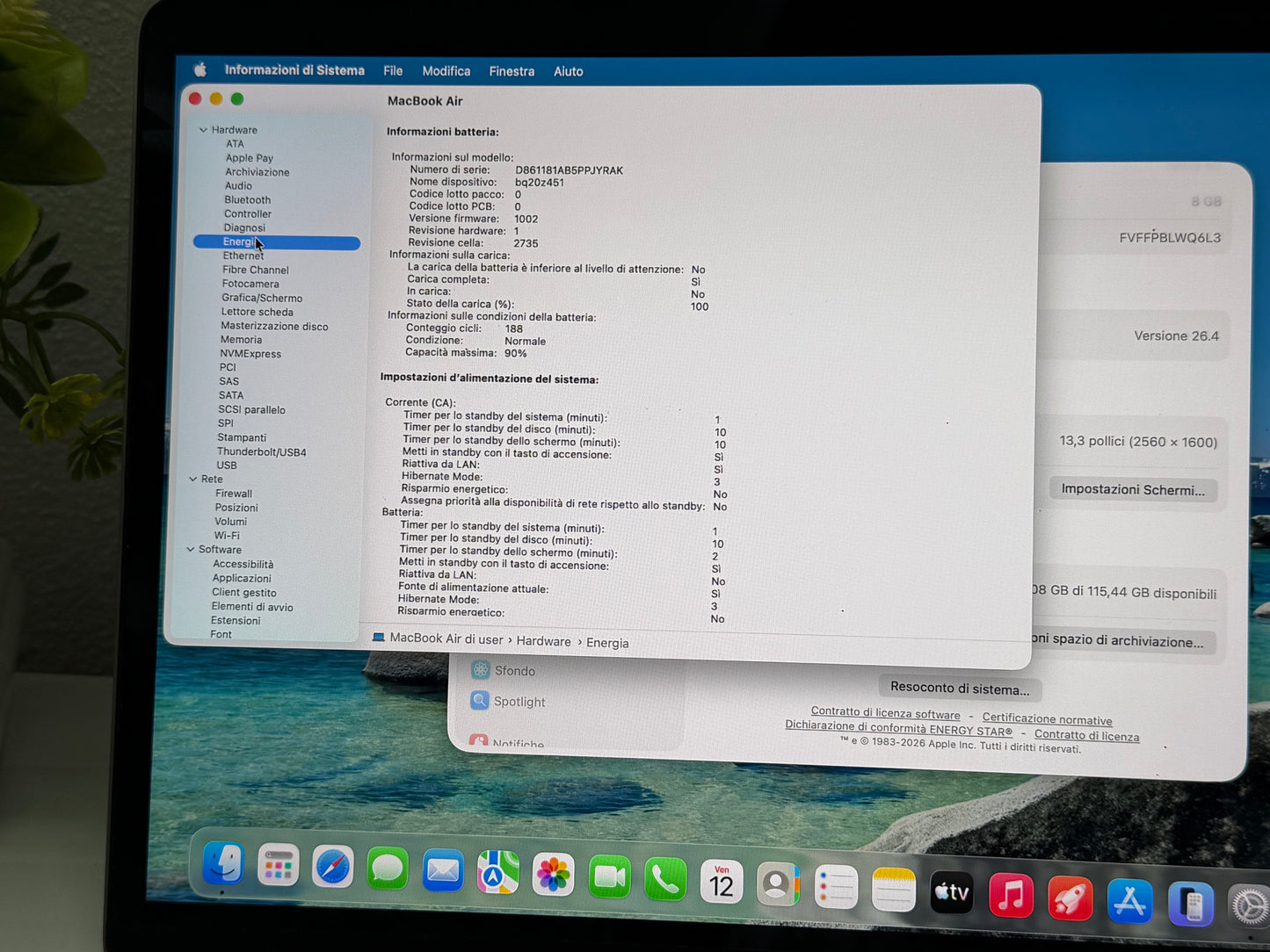 MacBook Air M1 (Late 2020) [13,3", Retina, Apple M1, 8GB RAM, 128GB SSD, Apple 7 Core, macOS] Grigio
