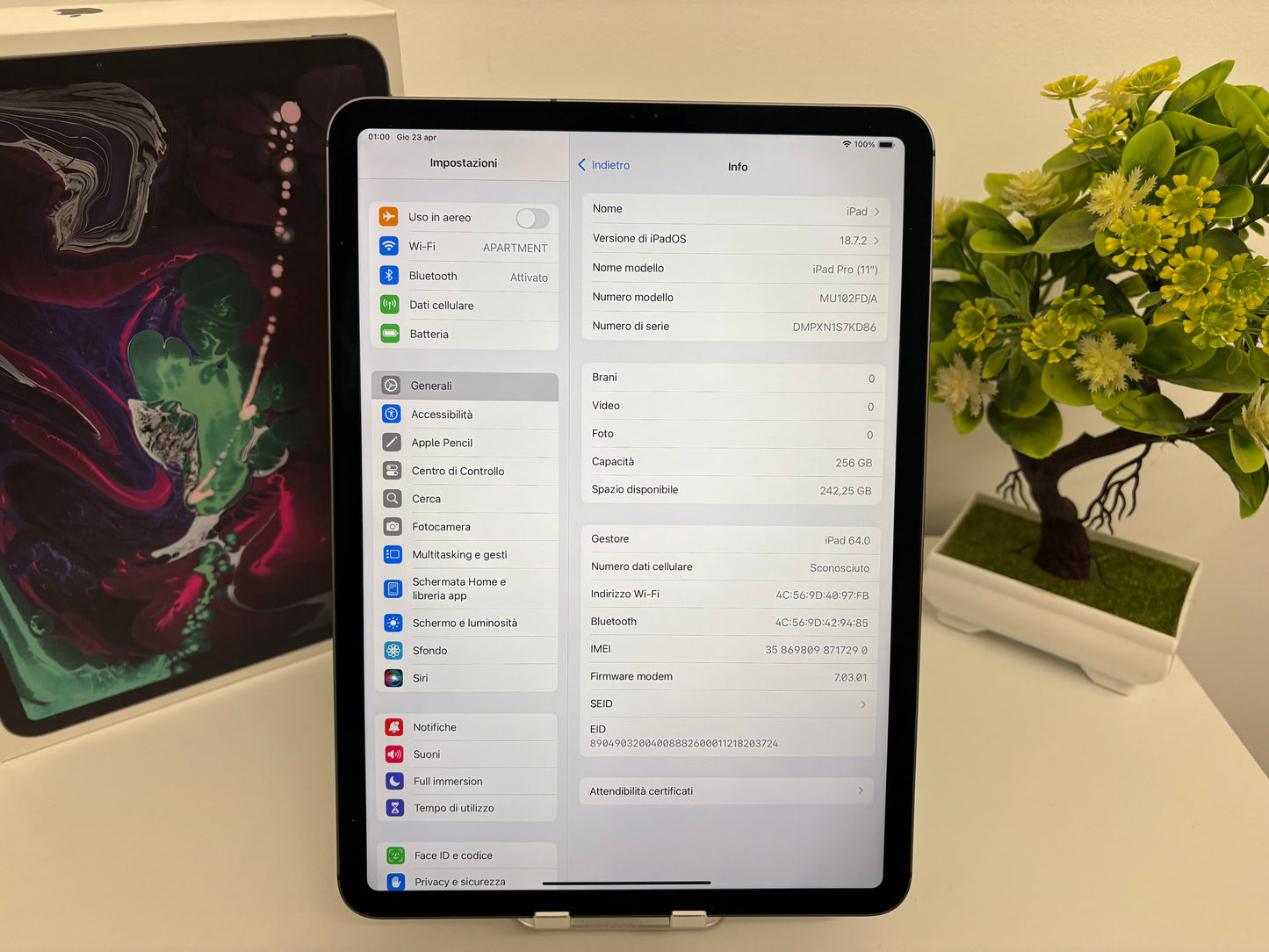 iPad Pro (2018) 11” 256GB 4G - Grigio