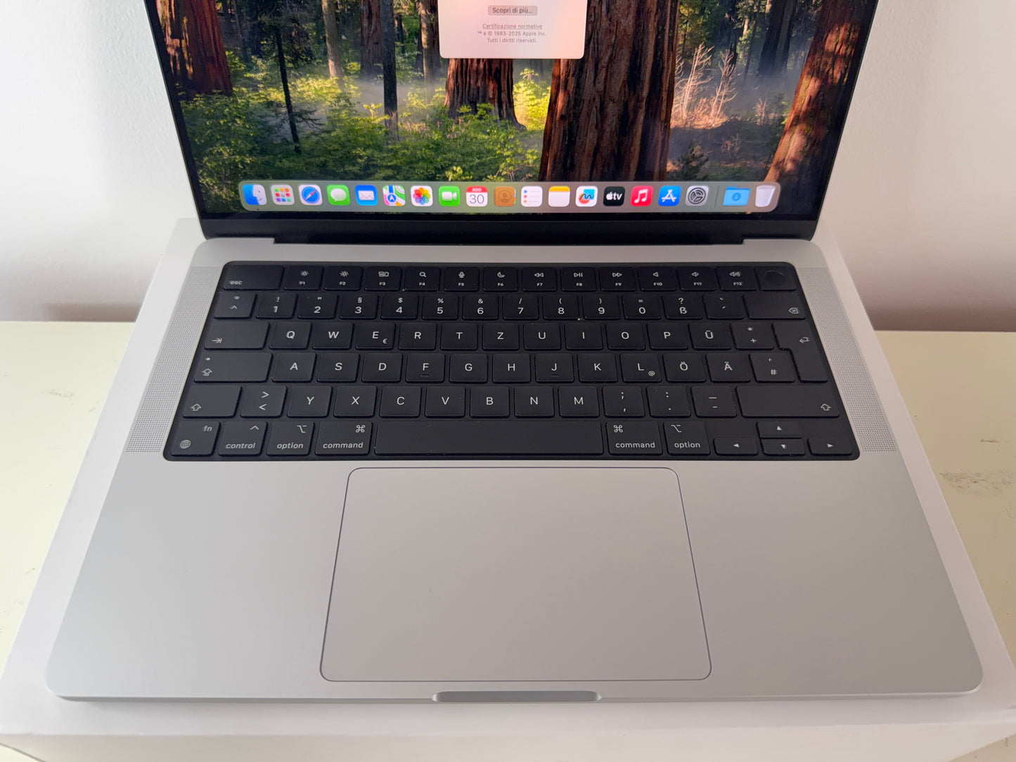MacBook Pro (2023) [14,2", Apple M3 8 Core, 8GB RAM, 512GB SSD, Apple 10 Core, macOS] argento