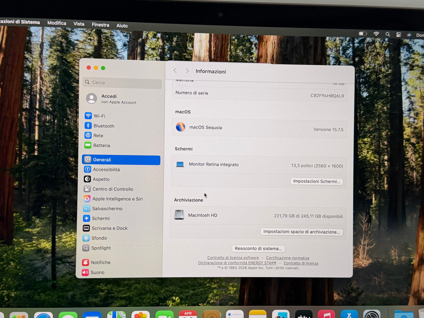 MacBook Air M1 (2020) [13,3", Retina, Apple M1, 16GB RAM, 256GB SSD, Apple 7 Core, macOS] argento