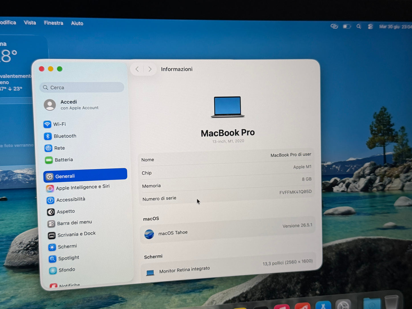 MacBook Pro (2020) M1 [13,3", Touch Bar, Apple M1 3,2GHz, 8GB RAM, 256GB SSD, Apple 8 Core, macOS] Grigio