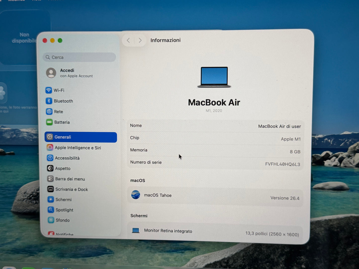 MacBook Air M1 (Late 2020) [13,3", Retina, Apple M1, 8GB RAM, 128GB SSD, Apple 7 Core, macOS] Grigio