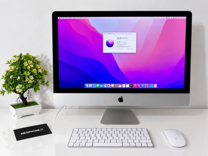 iMac (2019) [27", 5K, Retina, Intel Core i5 3,7GHz, 48GB RAM, 3TB Fusion Drive + 128GB SSD, AMD Radeon Pro 580X, macOS] argento