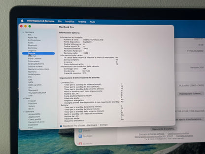 MacBook Pro (2020) M1 [13,3", Touch Bar, Apple M1 3,2GHz, 8GB RAM, 256GB SSD, Apple 8 Core, macOS] Grigio