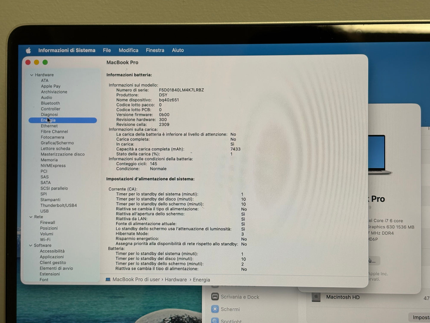 MacBook Pro (2019) [16", Touch Bar, Intel Core i7 2,6GHz, 16GB RAM, 512GB SSD, Intel UHD Graphics 630 + AMD Radeon Pro 5300M, Mac OS] argento