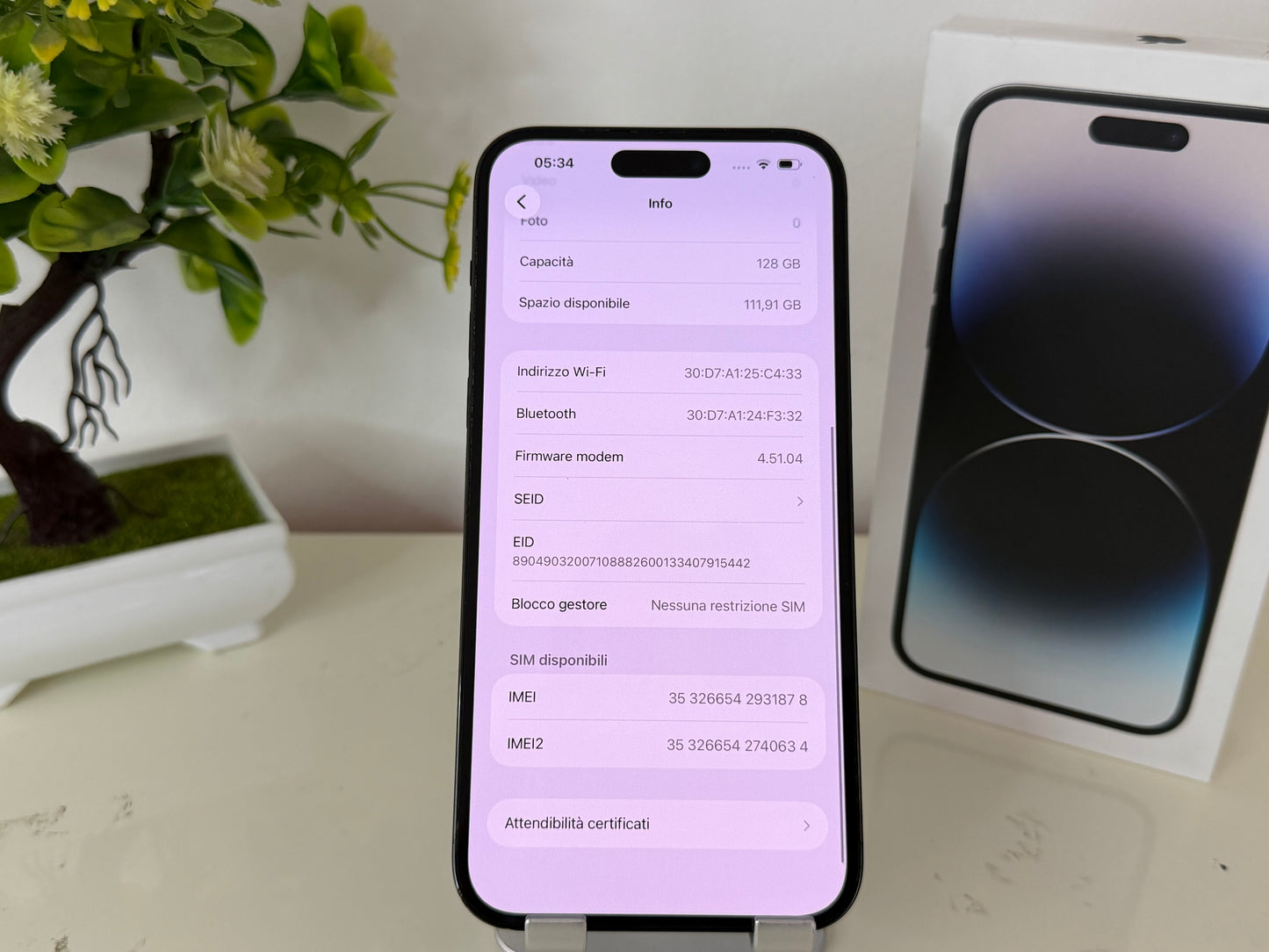 iPhone 14 Pro Max 128GB Nero (5G)