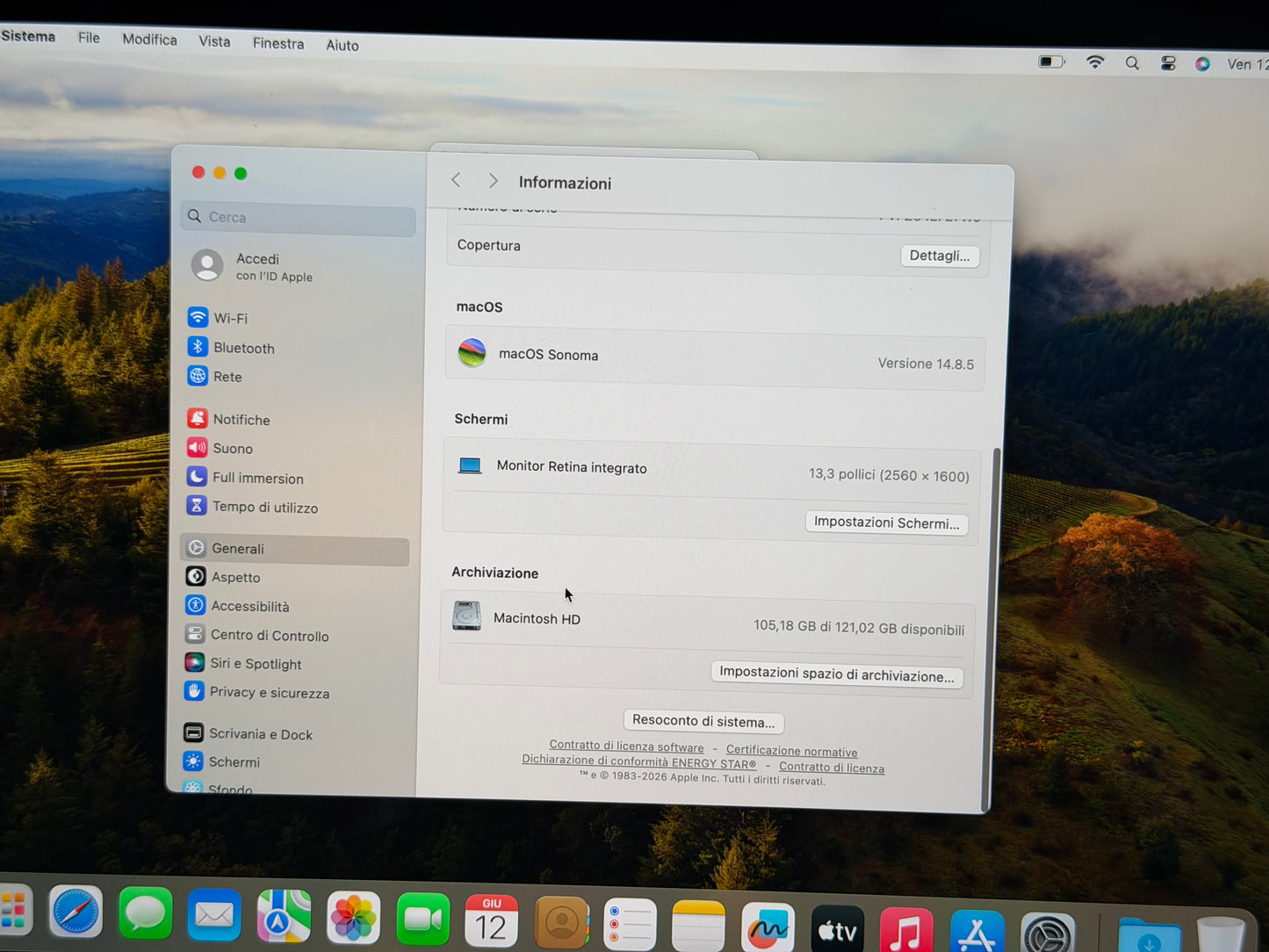 MacBook Air (Mid 2019) [13,3", Retina, Intel Core i5 1,6GHz, 8GB RAM, 128GB SSD, Intel UHD Graphics 617, macOS] argento