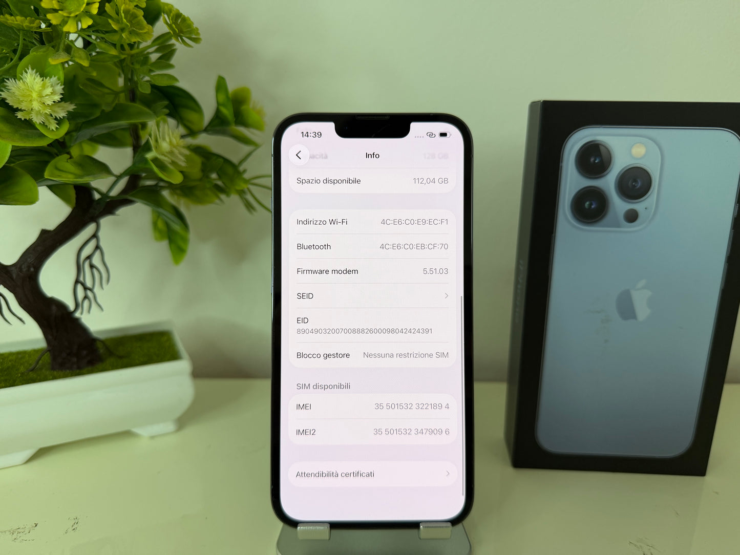 iPhone 13 Pro 128GB Blu (5G)