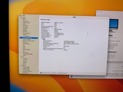 iMac (Mid 2017) [21,5", 4K, Retina, Intel Core i5 3,4GHz, 8GB RAM, 1TB Fusion Drive, AMD Radeon Pr0 560, macOS] argento