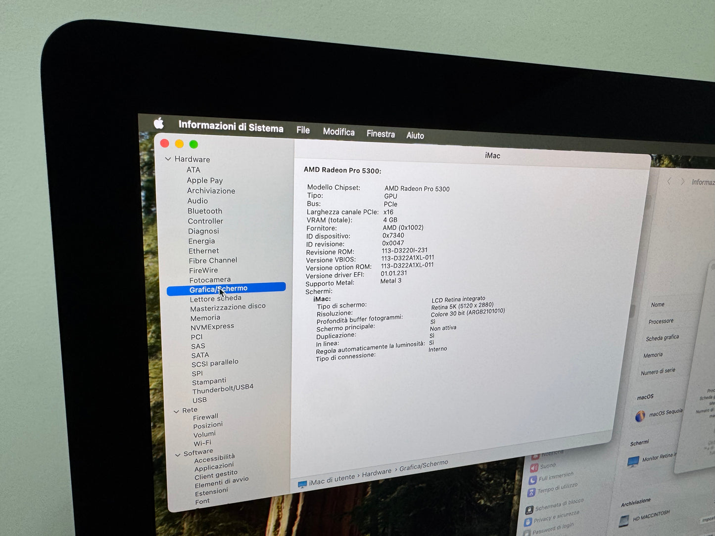 iMac (2020) [27", 5K Retina, Intel Core i5 3,1GHz, 16GB RAM, 256GB SSD, AMD Radeon PR0 5300 4GB, macOS] argento