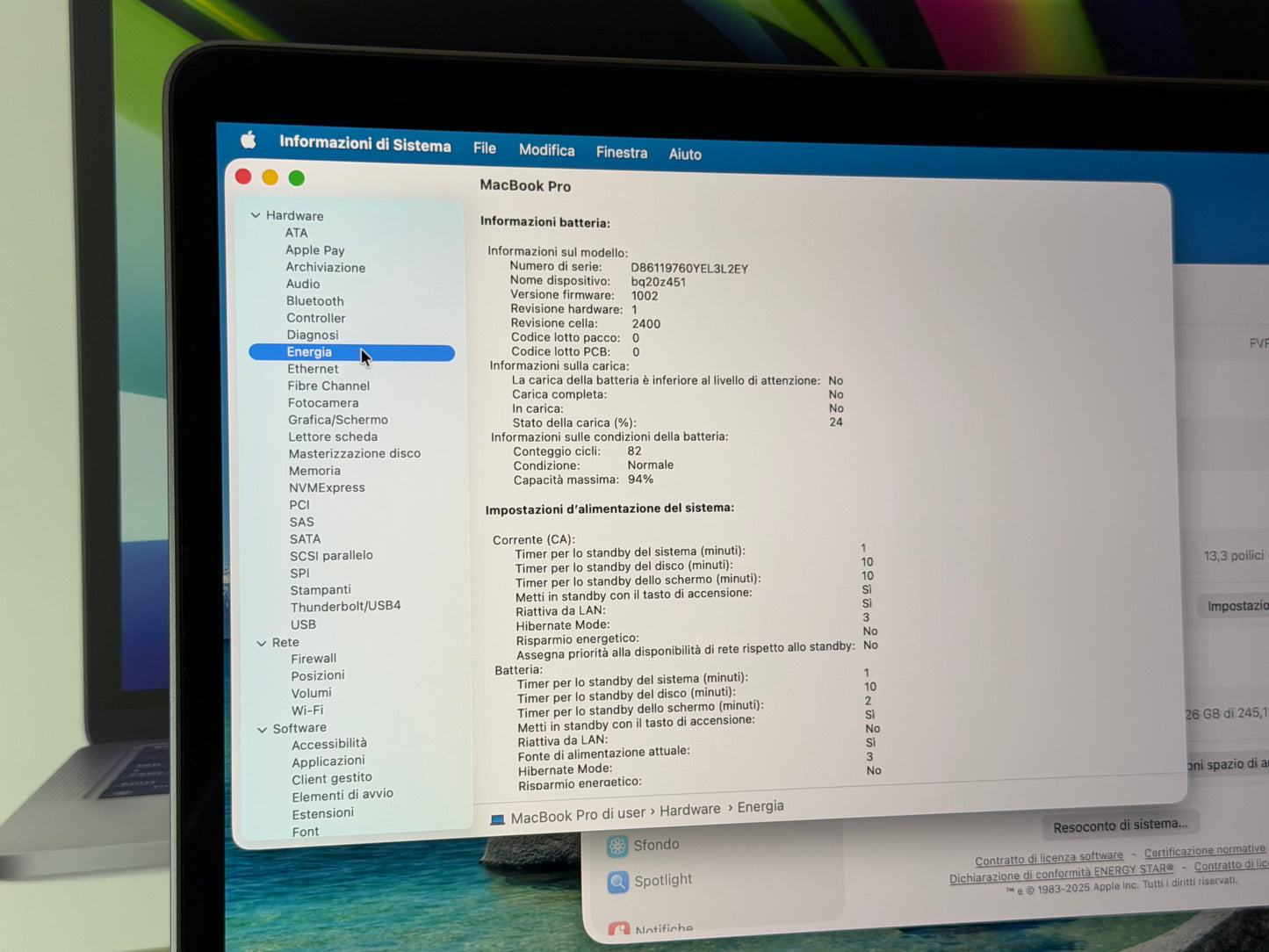MacBook Pro (2020) M1 [13,3", Touch Bar, Apple M1 3,2GHz, 16GB RAM, 256GB SSD, Apple 8-Core, macOS] Grigio