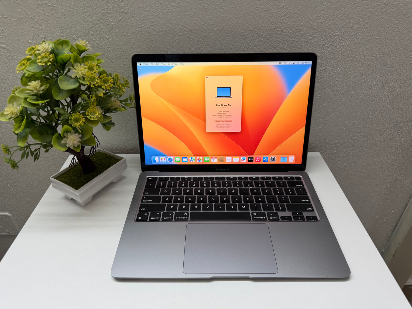 MacBook Air M1 (Late 2020) [13,3", Retina, Apple M1, 8GB RAM, 128GB SSD, Apple 7 Core, macOS] Grigio (Copia)