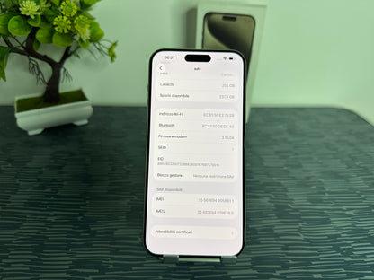 iPhone 15 Pro Max 256GB Titanio Bianco
