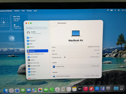 MacBook Air M1 (Late 2020) [13,3", Retina, Apple M1, 8GB RAM, 128GB SSD, Apple 7 Core, macOS] Grigio